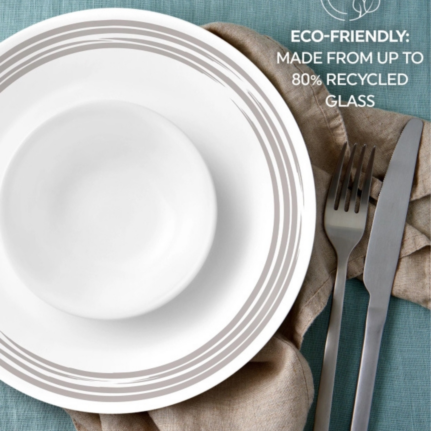 Corelle® - Brushed Silver 18 Pc Dinnerware Set