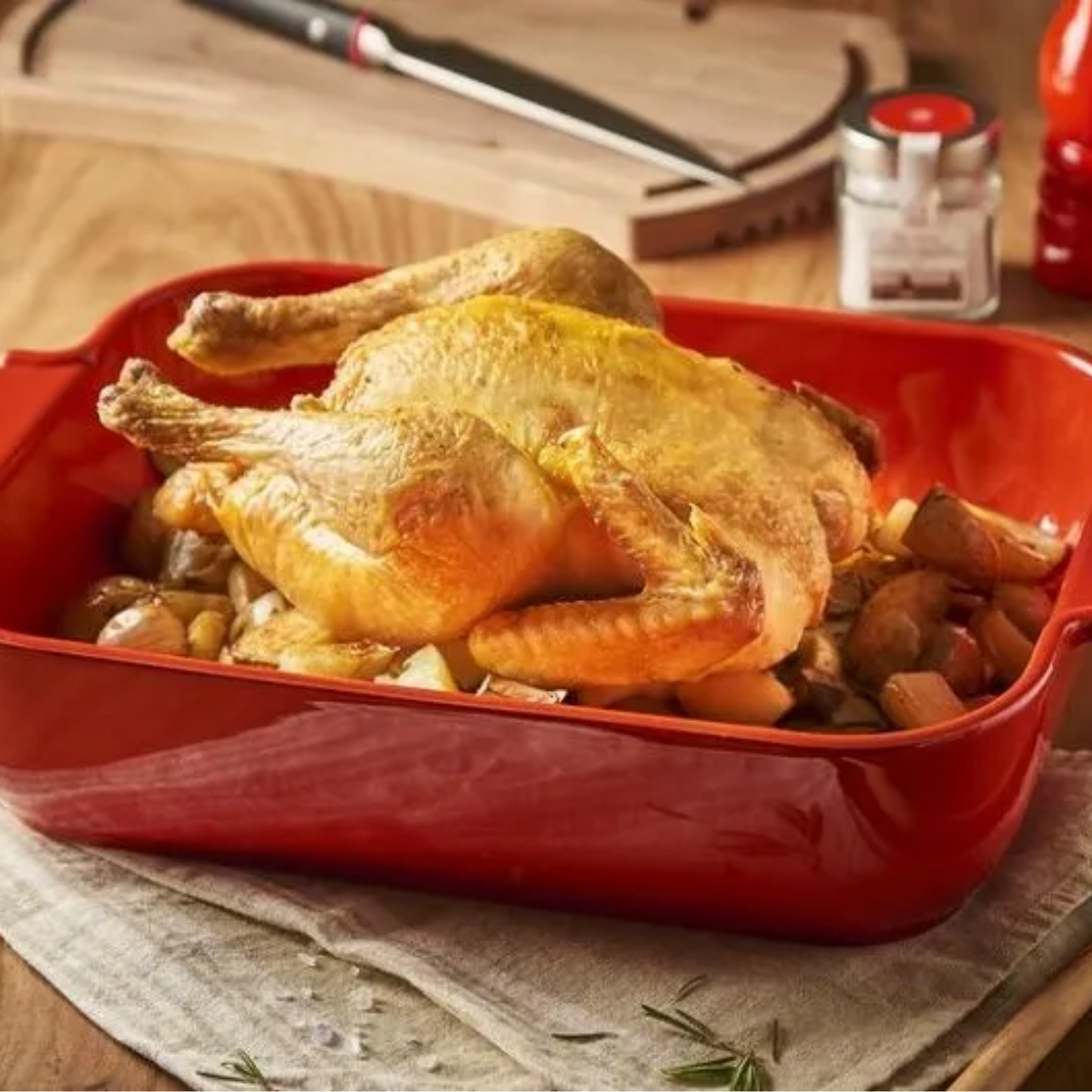 Peugeot Premium Red Rectangular Baking Dish 40cm