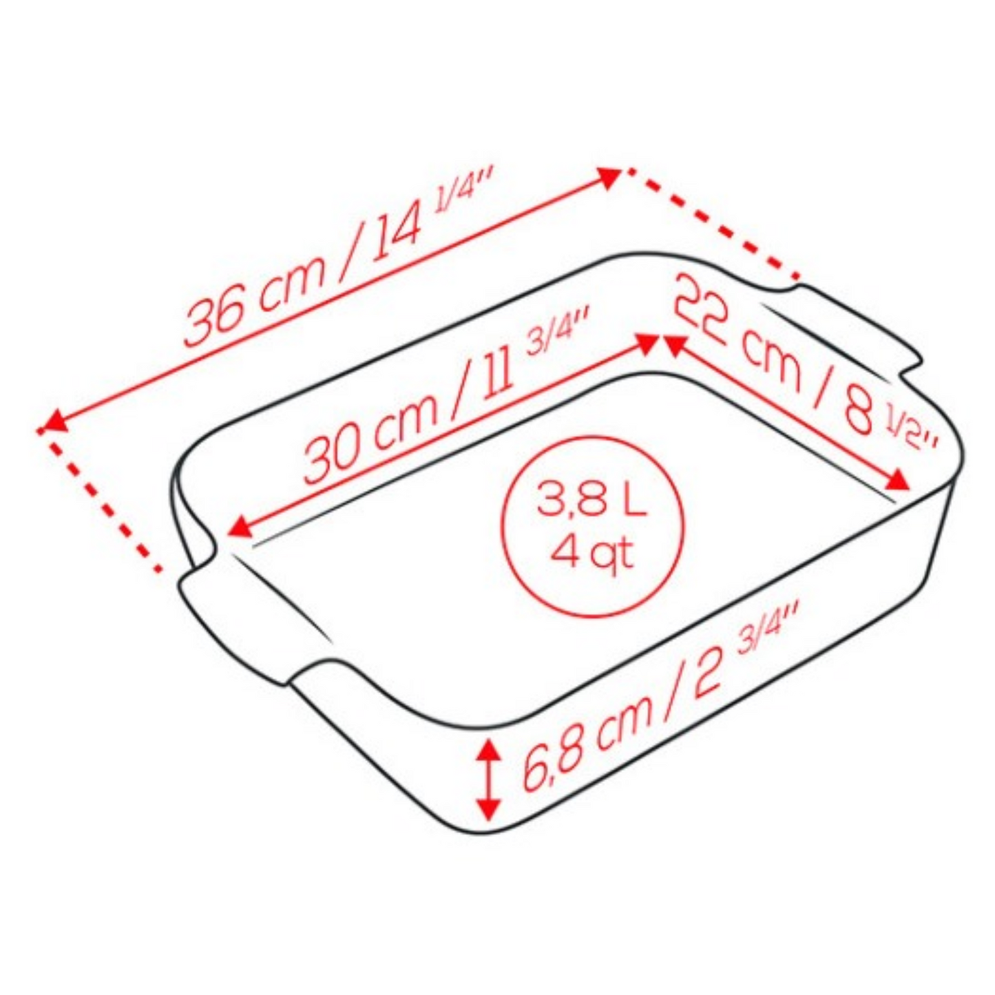 Peugeot Premium Graphite Rectangular Baking Dish 36cm