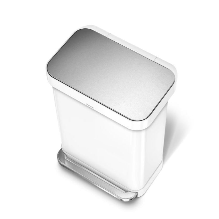 Simplehuman 55L Rectangular Wide Step Garbage Can