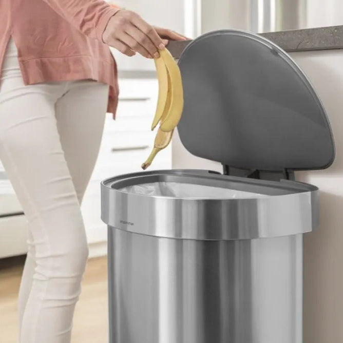 Simplehuman 45L Semi-Round Step Garbage Can