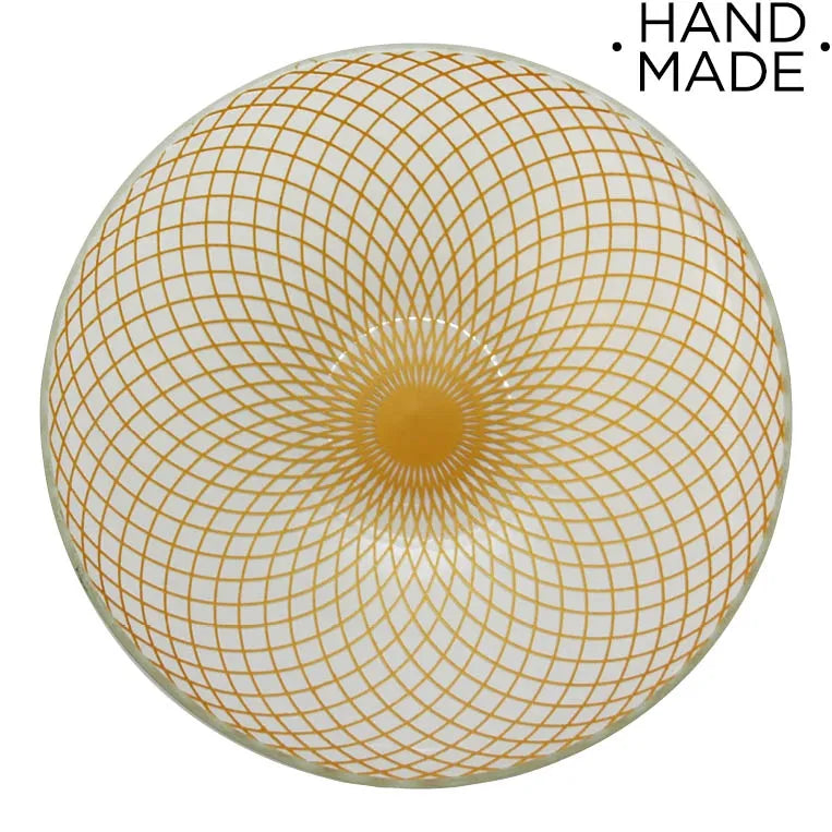 Kalderon Luxury 14-Inch Bowl Gold/White