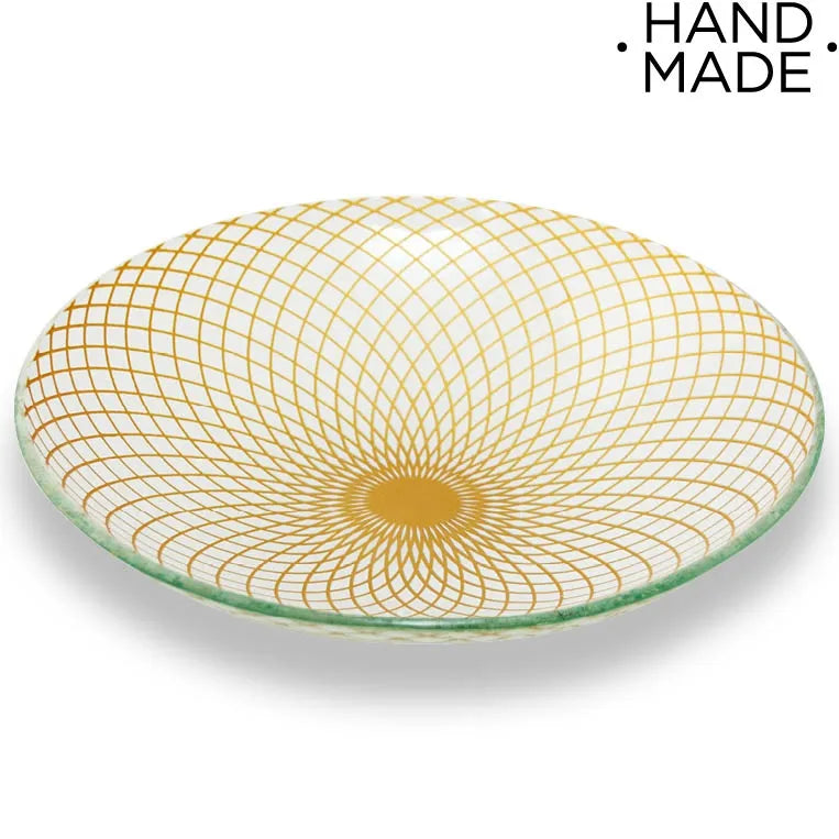 Kalderon Luxury 14-Inch Bowl Gold/White