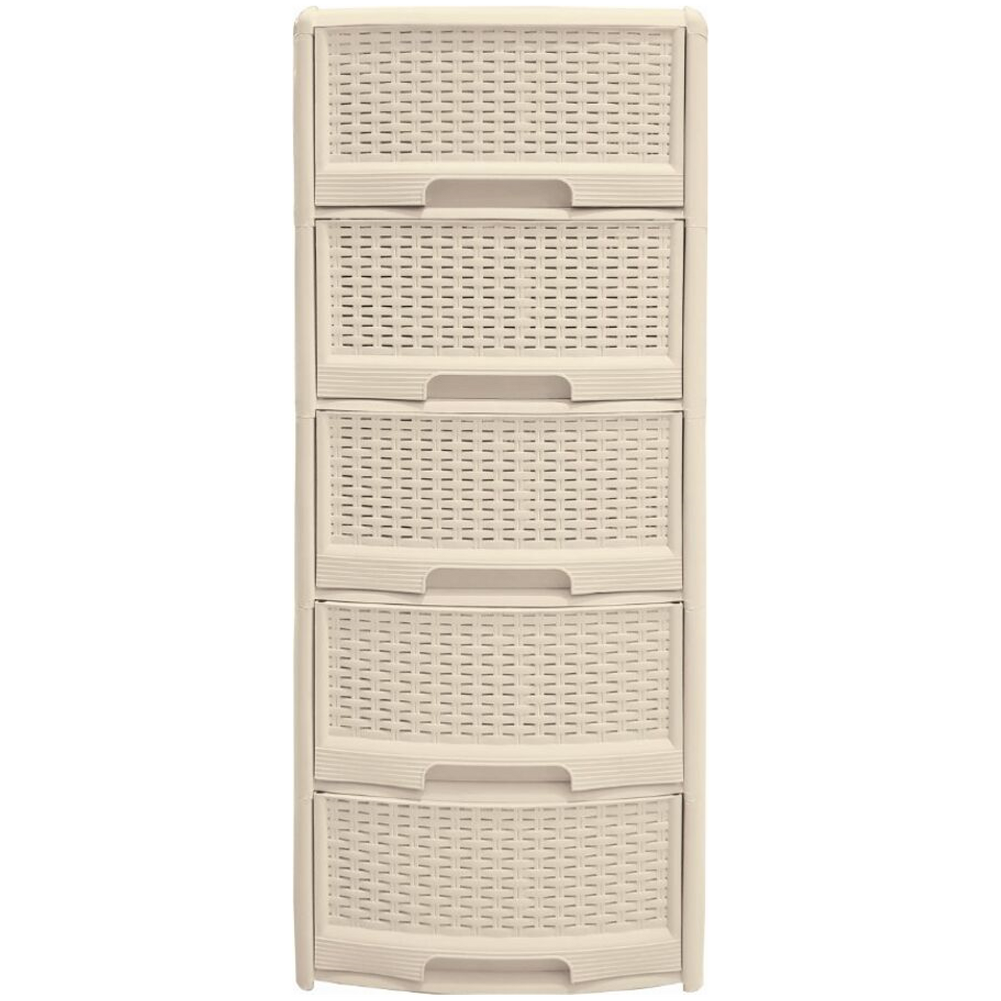 Rattan Plastic Storage Drawers - 3, 4 or 5 Drawers