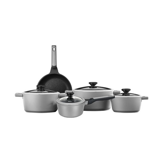 Food Appeal 9-Piece Cookware Set - Blackberry Galaxy Grey