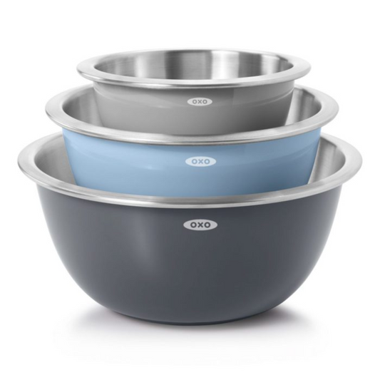 OXO 3-Piece Stainless Steel Mixing Bowl Set