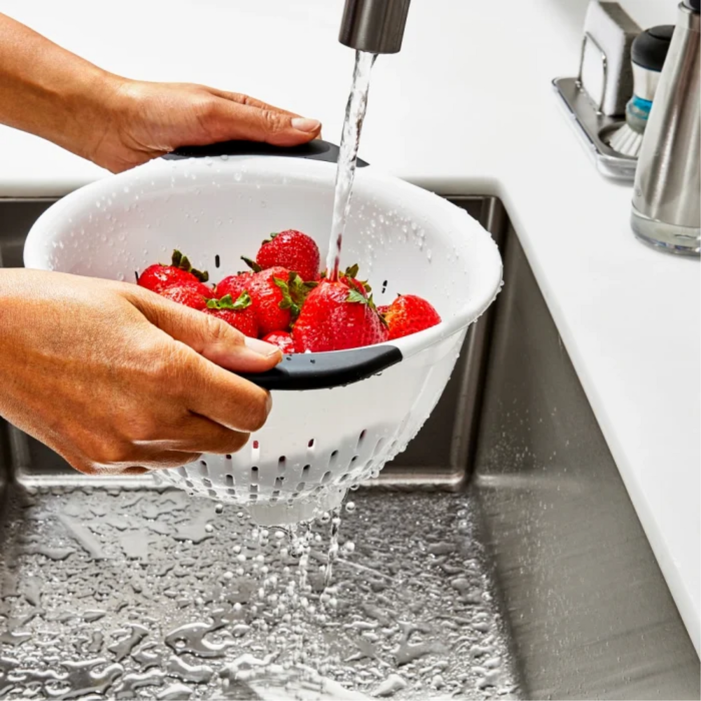 OXO Plastic Strainer with Silicone Handles