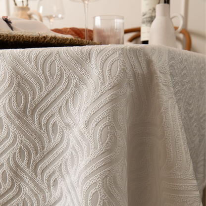 White Cascade Tablecloth