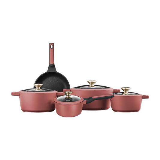 Food Appeal 9-Piece Cookware Set - Blackberry Galaxy Cinnamon