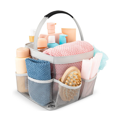 Mesh 9-Pocket Shower Caddy Tote