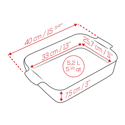 Peugeot Premium Graphite Rectangular Baking Dish 40cm