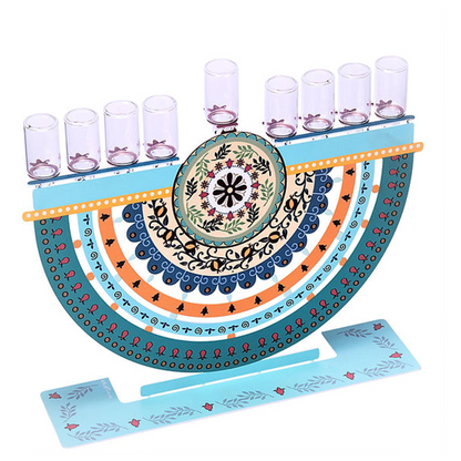 Colorful Mandala Pomegranate Chanukiya