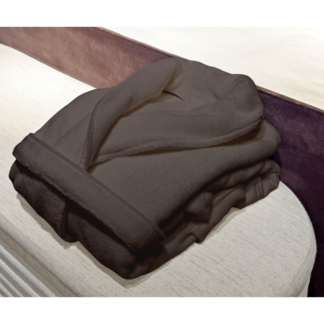 Israeli Bath Robe Plush Cotton Terry Bathrobe - Grey – Israel Home Store